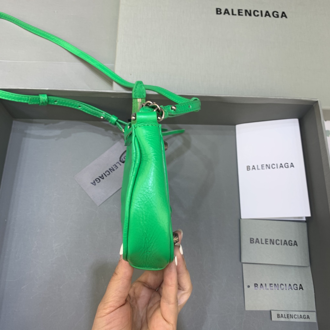 Balenciaga Le Cagole Mini Bag With Chain Shoulder Bag Green